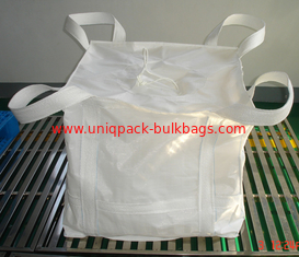 China doet de polypropyleen geweven zak witte Super zak Tubulaire grote zak met perimeterband in zakken leverancier