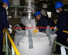 China Flexibele industriële Mineralenpp bulkzakken, zakken van de fabrieks de Tubulaire ton met Dwarshoeklijnen leverancier